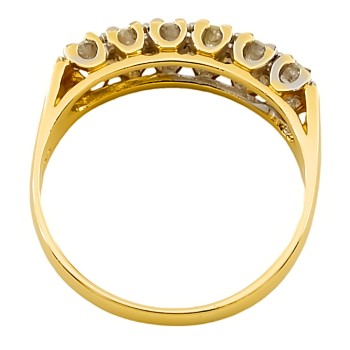 18ct gold Diamond 1.00cts half eternity Ring size U